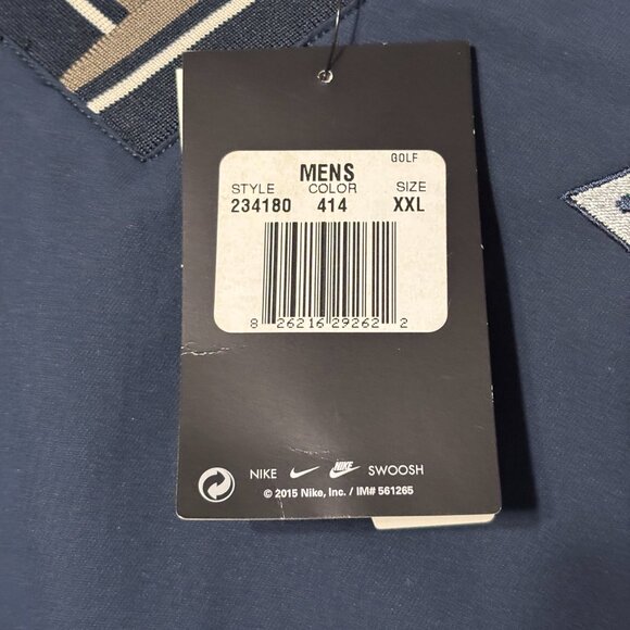 Nike Golf Windbreaker Jacket Navy V-Neck Pullover Men's 2XL Active NWT Pockets - Picture 6 of 13